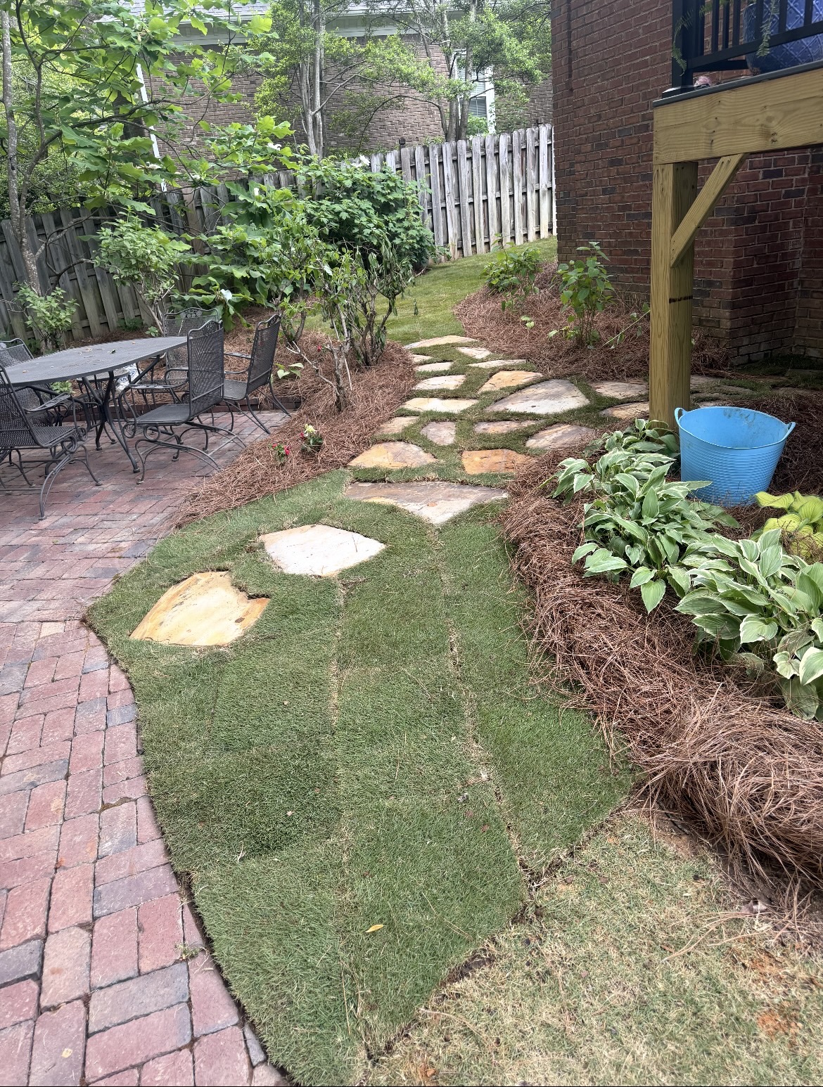 Flagstone Path & Sod