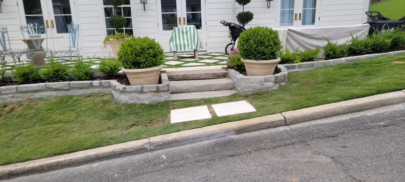 Stone Steps & Planter Walls